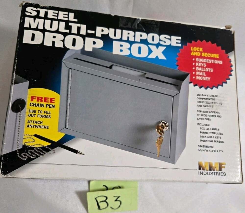 MMF Steel Multi-Purpose Drop Box - Picture 1 of 2